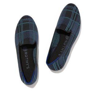 Rothy’s Navy Plaid Loafers - Size 8
